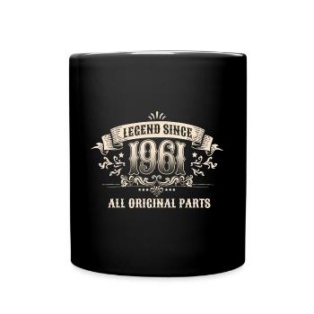 Retro Vintage Birthday Legend Since 1961 - Tasse einfarbig - Schwarz - Vorne