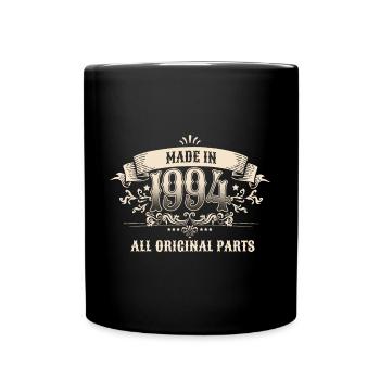 Retro Vintage Birthday Made In 1994 All Original - Tasse einfarbig - Schwarz - Vorne