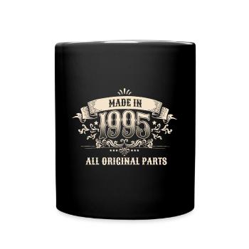 Retro Vintage Birthday Made In 1995 All Original - Tasse einfarbig - Schwarz - Vorne