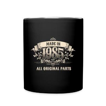 Retro Vintage Birthday Made In 1985 All Original - Tasse einfarbig - Schwarz - Vorne
