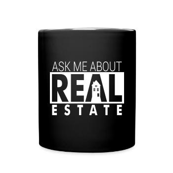 Posez-moi des questions sur le mode de vie d’Immobilienmakle - Mug uni - noir - Devant