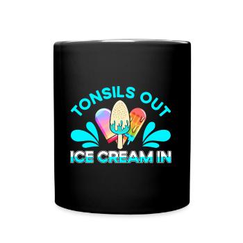 Crème glacée aux amandes en cadeau de crème glacée - Mug uni - noir - Devant