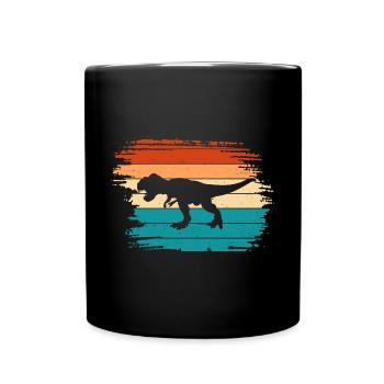 T Rex Dino Dinosaure - Mug uni - noir - Devant