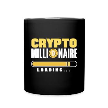 Crypro Millionare Loading Cryptocurrency Trading - Tasse einfarbig - Schwarz - Vorne