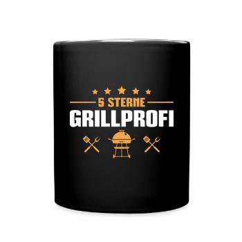 Grill Grillpofi BBQ Party Grillen - Tasse einfarbig - Schwarz - Vorne