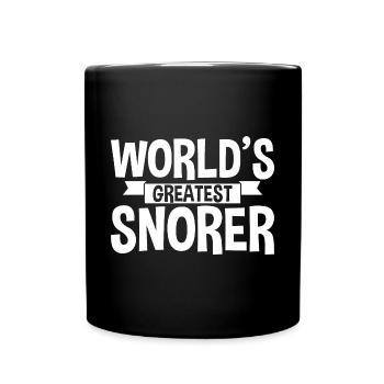 World's Greatest Snorer 2 - Full Colour Mug - black - Front