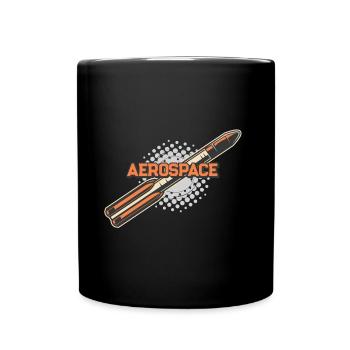 Fusée spatiale aérospatiale - Mug uni - noir - Devant