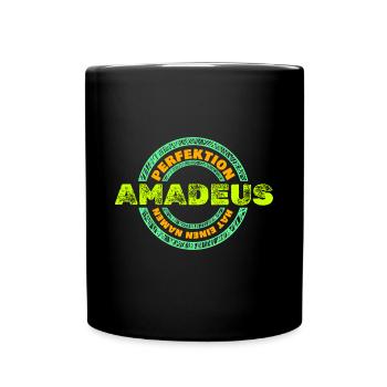 Perfektion Amadeus - Tasse einfarbig - Schwarz - Vorne
