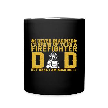 Feuerwehrmann Feuerwehr & Sprüche - Tasse einfarbig - Schwarz - Vorne