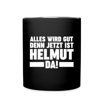 Helmut - Tasse einfarbig - Schwarz - Vorne