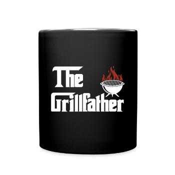 Lustiger Grill-Spruch I Grillen Motiv - Tasse einfarbig - Schwarz - Vorne