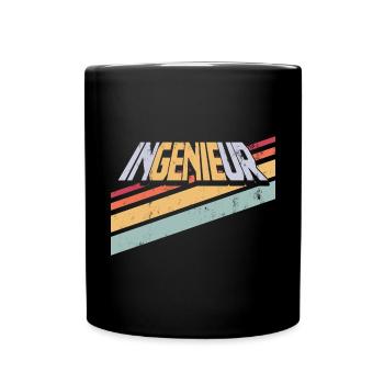 Ingenieur Genie Maschinenbau Student Studenten - Tasse einfarbig - Schwarz - Vorne