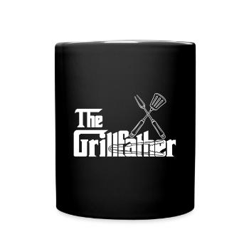 Lustiger Grill-Spruch I Grillen Motiv - Tasse einfarbig - Schwarz - Vorne