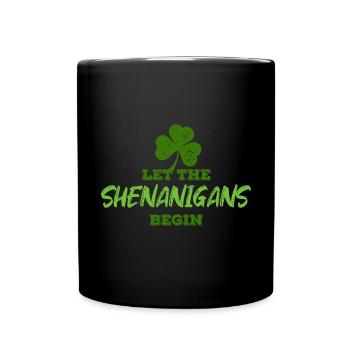 St Patrick’s Day - Manigances - Shamrock - Mug uni - noir - Devant