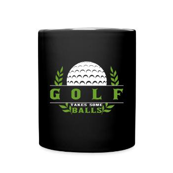 Golf Geschenk Witz Golfspieler Golfer - Tasse einfarbig - Schwarz - Vorne