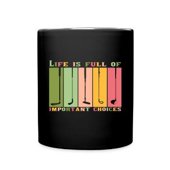 Golf Geschenk Witz Golfspieler Golfer - Tasse einfarbig - Schwarz - Vorne