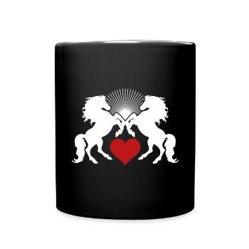 Horse Horse Love - Full Colour Mug - black - Front