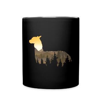 Lama - Tasse einfarbig - Schwarz - Vorne