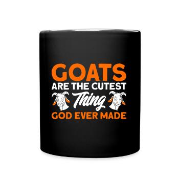 Les chèvres sont la chose la plus mignonne cadeau de chèvre - Mug uni - noir - Devant