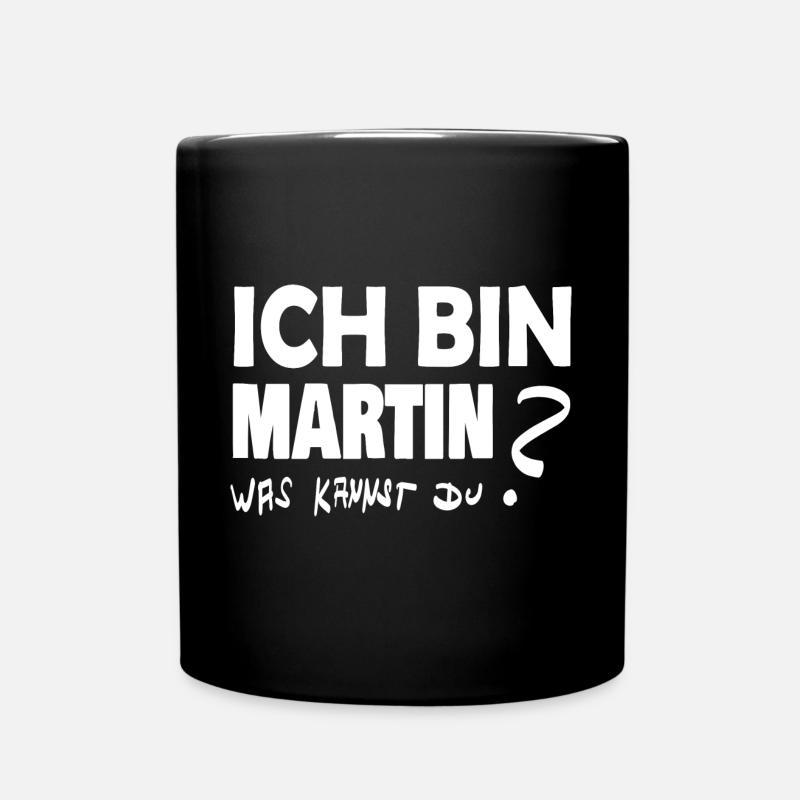 Geschenkidee Martin - Tasse einfarbig - Schwarz