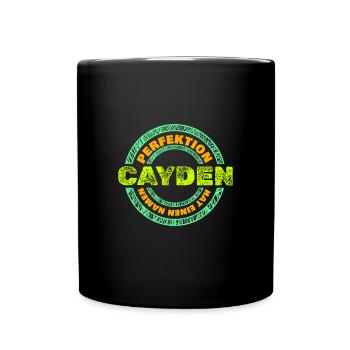 Perfekt Cayden - Tasse einfarbig - Schwarz - Vorne