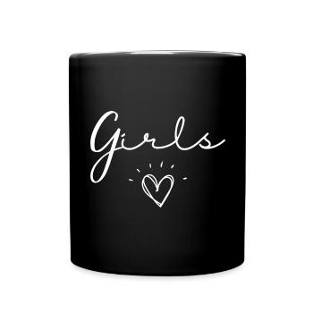 Mädchen - Tasse einfarbig - Schwarz - Vorne