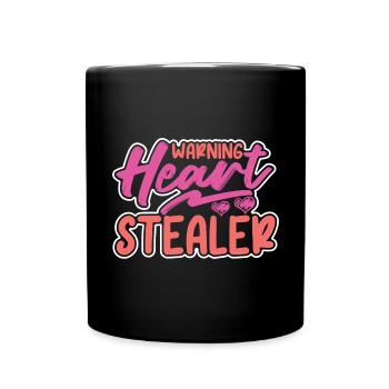 Saint-Valentin, amoureux coureurs de jupons - Mug uni - noir - Devant