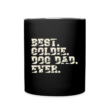 Crème anglaise Golden Retriever Papa Maître Paoa - Mug uni - noir - Devant