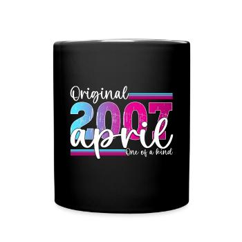 16. Geburtstag Frau Magenta April Jahrgang 2007 - Tasse einfarbig - Schwarz - Vorne
