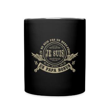 Beau-Père | Fête Des Pères | Papa Bonus - Mug uni - noir - Devant