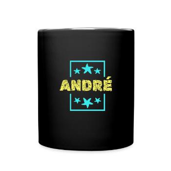 Vorname André - Tasse einfarbig - Schwarz - Vorne