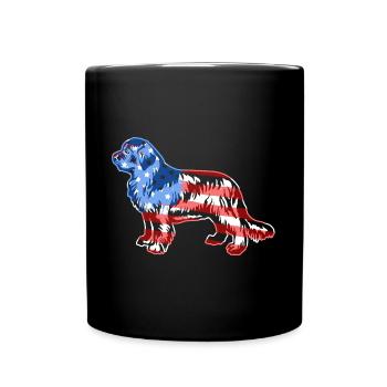 Newfoundland Dog Newfoundland Dog Flag - Full Colour Mug - black - Front