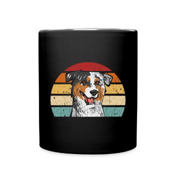 Miniature Australian Shepherd - Tasse einfarbig - Schwarz - Vorne