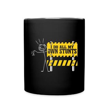 I Do All My Own Stunts | Broken Arm - Full Colour Mug - black - Front