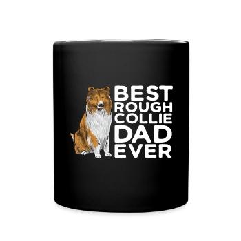 Longhair Collie Rough Collie Dog - Full Colour Mug - black - Front