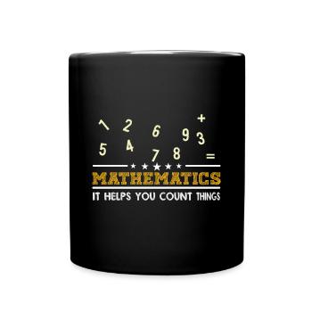 Lustiger Mathe Lehrer Spruch Mathematik - Tasse einfarbig - Schwarz - Vorne
