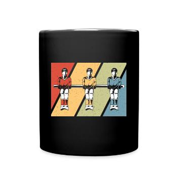 Vintage Table Soccer Lover Retro Foosball - Full Colour Mug - black - Front