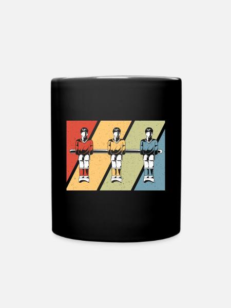 Vintage Table Soccer Lover Retro Foosball - Tasse einfarbig - Schwarz