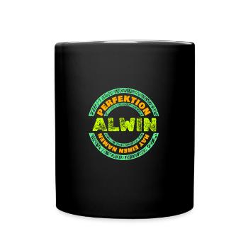 Perfekt Alwin - Tasse einfarbig - Schwarz - Vorne