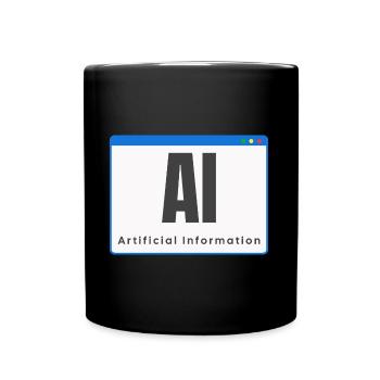 AI Artificial information Künstliche Intelligenz - Tasse einfarbig - Schwarz - Vorne