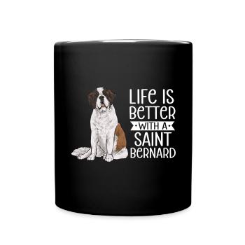 St. Bernard St. Bernard Dog Dog - Full Colour Mug - black - Front