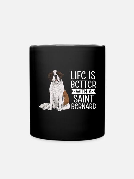 St. Bernard St. Bernard Dog Dog - Full Colour Mug - black