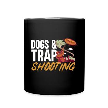 Trapschießen Skeet Tontaubenschießen - Tasse einfarbig - Schwarz - Vorne