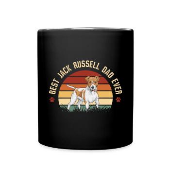 Jack Russell Terrier - Tasse einfarbig - Schwarz - Vorne