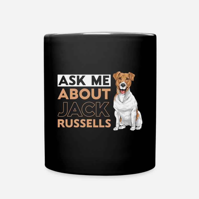 Jack Russell Terrier - Tasse einfarbig - Schwarz