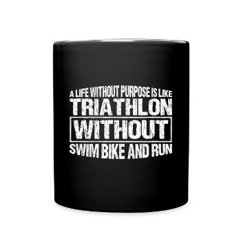 C’est comme un triathlon sans vélo de natation et course 4 - Mug uni - noir - Devant