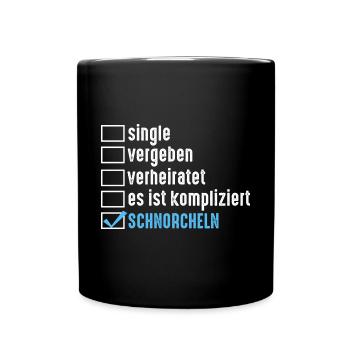 Schullehrer Lehrer - Tasse einfarbig - Schwarz - Vorne