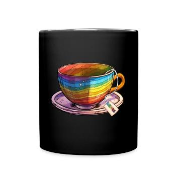 LGBTQIA+ LGBTQ LGBT Gay Pride LGBTea - Tasse einfarbig - Schwarz - Vorne