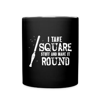 Woodturning Woodturning Wood Lathe Lathe - Full Colour Mug - black - Front