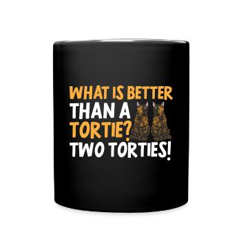 Schildpatt Katze Tortoiseshell Cat Tortie - Tasse einfarbig - Schwarz - Vorne